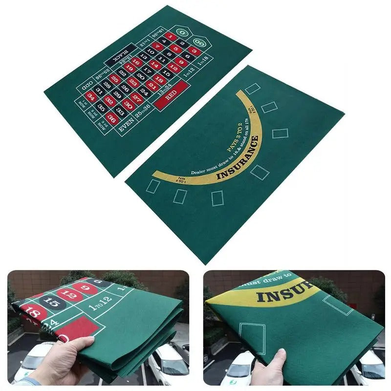 Poker & Roulette Play Mat