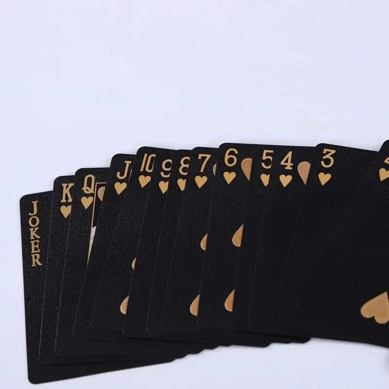 Rose Black Playing Cards