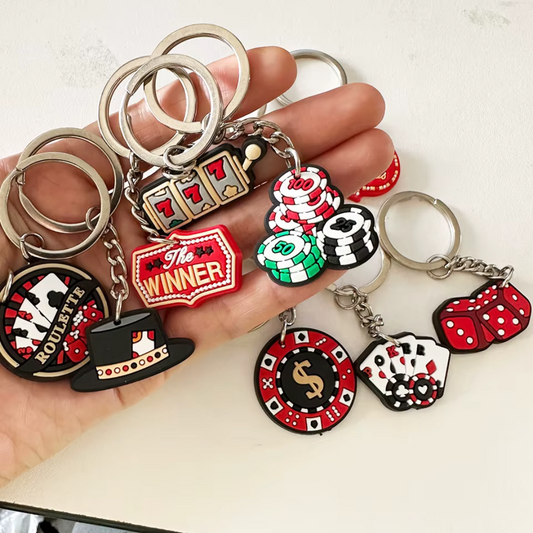 Lucky Gambler Keychain Set