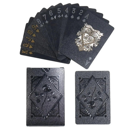 Rose Black Playing Cards